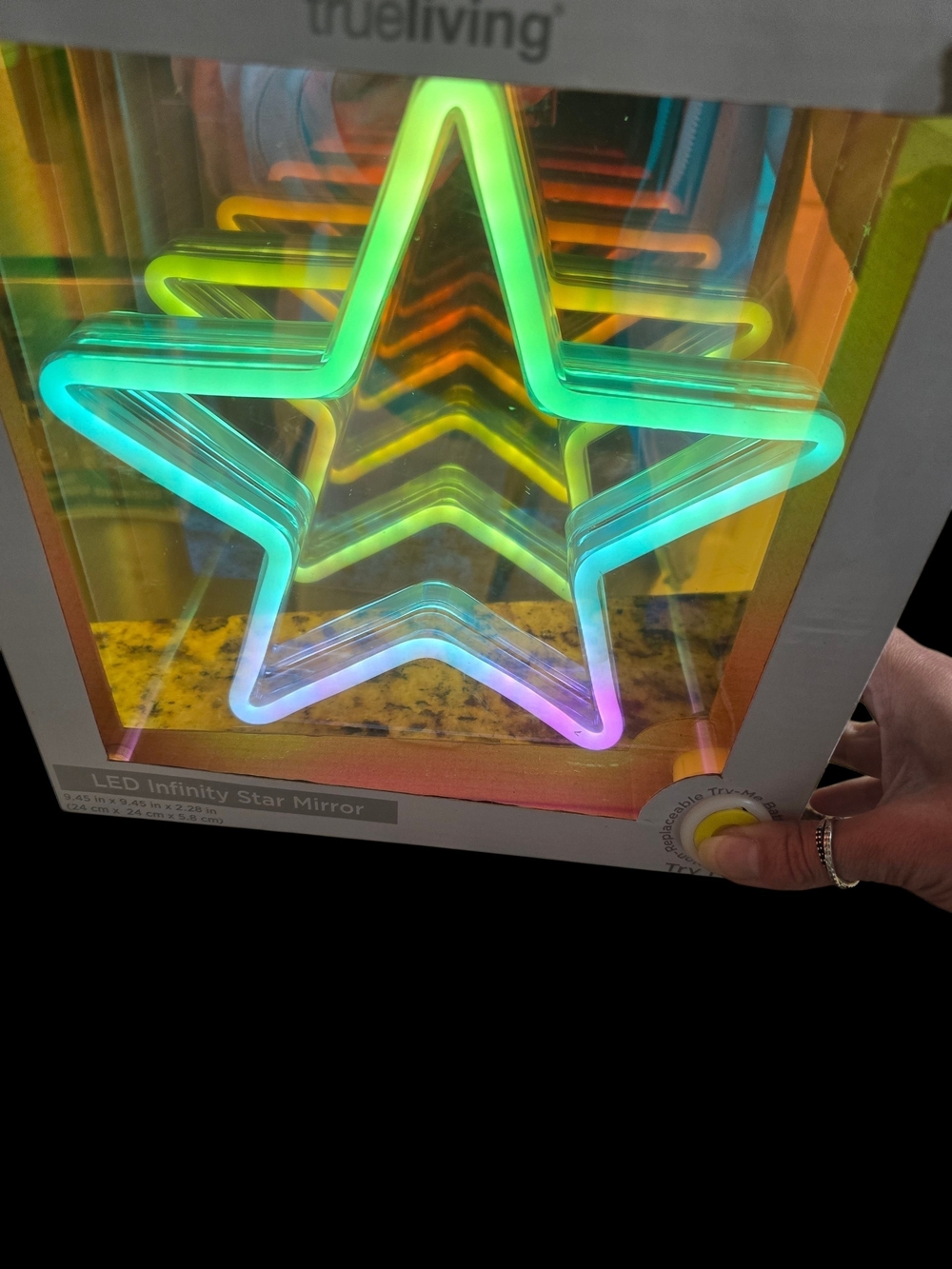 trueliving LED Star Infinity Mirror - Multicolor Glow
